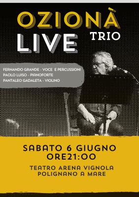 OZIONA LIVE TRIO:Finestre aperte sull’anima